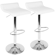 Pair of Lumi Source Ale contemporary adjustable barstools with wooden seats and metal bases, set of 2, ideal for modern kitchen or bar.