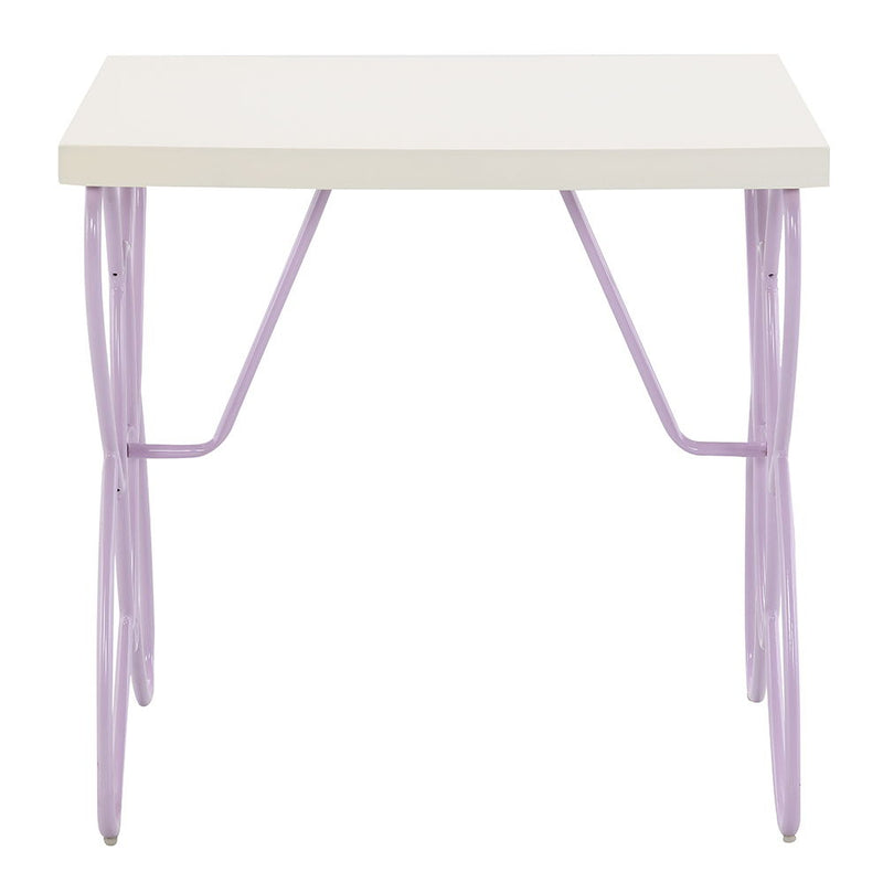 Priya II - Nightstand - White & Light Synthetic Leather Rple