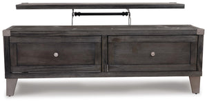 Todoe - Lift Top Cocktail Table - Dark Gray