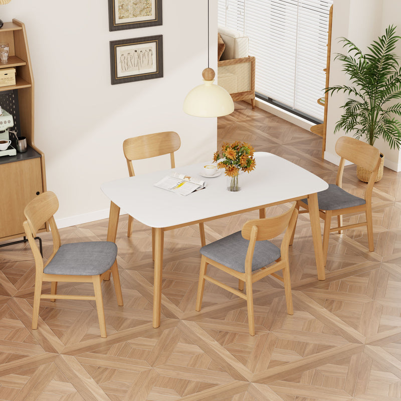 5 Piece Dining Set With Table And Upholstered Chairs - R&R Furniture Gallery (Fountain Valley, CA)