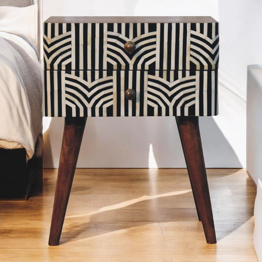 Edessa Bone Inlay Bedside - R&R Furniture Gallery (Fountain Valley, CA)