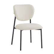 Modern Upholstered Dining Chairs With Metal Legs (Set of 2) - Beige - R&R Furniture Gallery (Fountain Valley, CA)