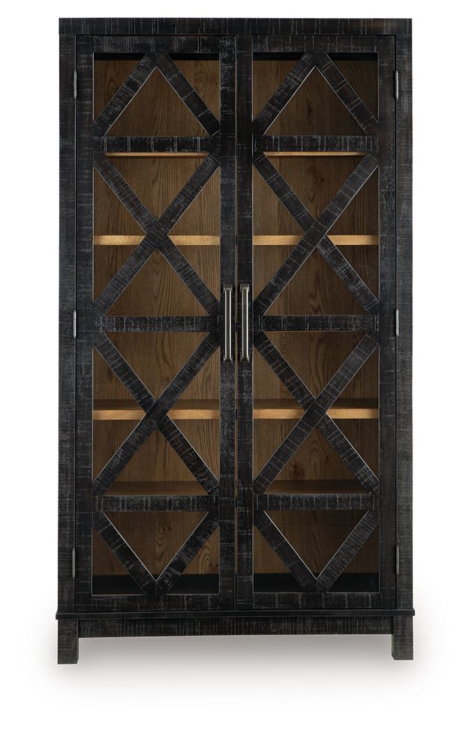 Christop - Accent Cabinet - Black / Brown - R&R Furniture Gallery (Fountain Valley, CA)
