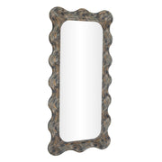 TOV Furniture Charlene 39x75-inch squiggle wall mirror with watercolor print, sleek modern design for contemporary interior decor
