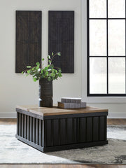 Rylandyn - Lift Top Cocktail Table - Black / Light Brown - R&R Furniture Gallery (Fountain Valley, CA)