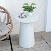 Terrazzo - Outdoor Side Table - White - R&R Furniture Gallery (Fountain Valley, CA)