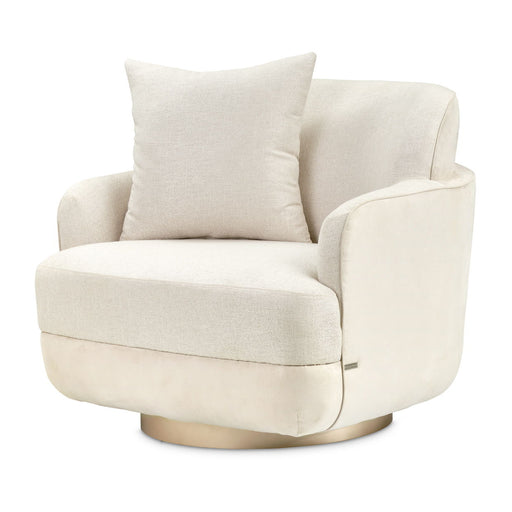 Aurora - Swivel Accent Chair - Linen / Moonlight - R&R Furniture Gallery (Fountain Valley, CA)