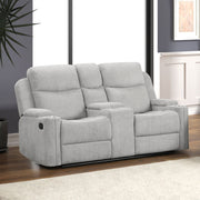 Galya - Motion Sofa - Light Gray Chenille - R&R Furniture Gallery (Fountain Valley, CA)