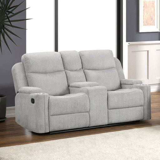 Galya - Motion Sofa - Light Gray Chenille - R&R Furniture Gallery (Fountain Valley, CA)