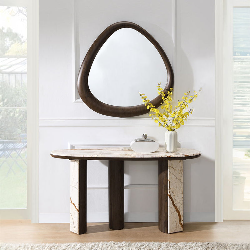 Haidar - Accent Mirror - Brown - R&R Furniture Gallery (Fountain Valley, CA)