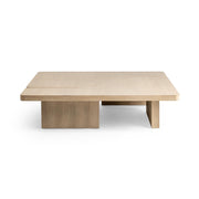 Classic Home Melina coffee table with wooden top and metal legs, modern design for living room decor.