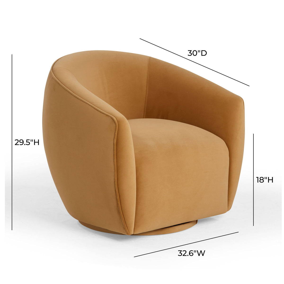 Jordan - Velvet Swivel Chair - R&R Furniture Gallery (Fountain Valley, CA)
