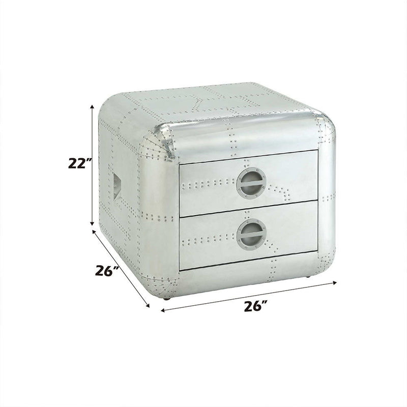 Brancaster - 22" End Table - Aluminum - R&R Furniture Gallery (Fountain Valley, CA)