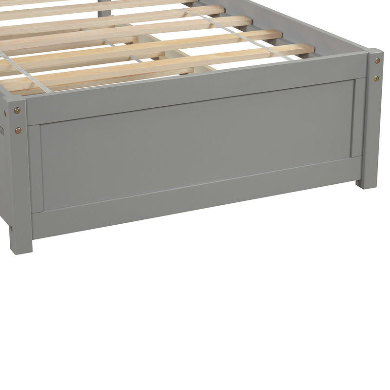 Platform Bed Wood Bed Frame With Trundle - R&R Furniture Gallery (Fountain Valley, CA)