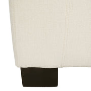 Noble House textured fabric ottoman bench with hinged lid, showing a plush upholstered surface and sturdy wooden legs.