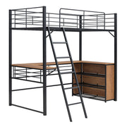 Loft Bed & 3 Layers Of Shelves And L-Shaped Desk - R&R Furniture Gallery (Fountain Valley, CA)