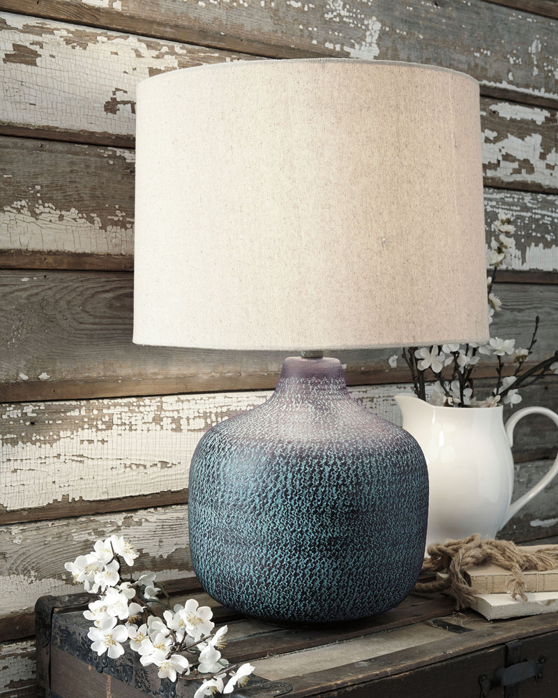 Malthace - Metal Table Lamp  - Patina - R&R Furniture Gallery (Fountain Valley, CA)