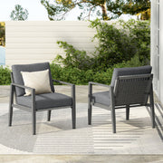 Modern Lounge Chair With Rope Accents And Cushions - R&R Furniture Gallery (Fountain Valley, CA)