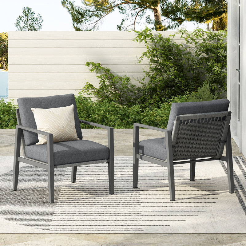 Modern Lounge Chair With Rope Accents And Cushions - R&R Furniture Gallery (Fountain Valley, CA)