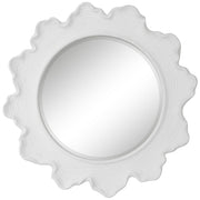 White round wall mirror with a sea coral-inspired frame by Uttermost, perfect for coastal or nautical decor.