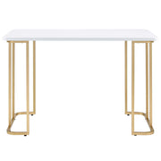 Estie - Writing Desk (Same Ac00902) - White & Gold - R&R Furniture Gallery (Fountain Valley, CA)