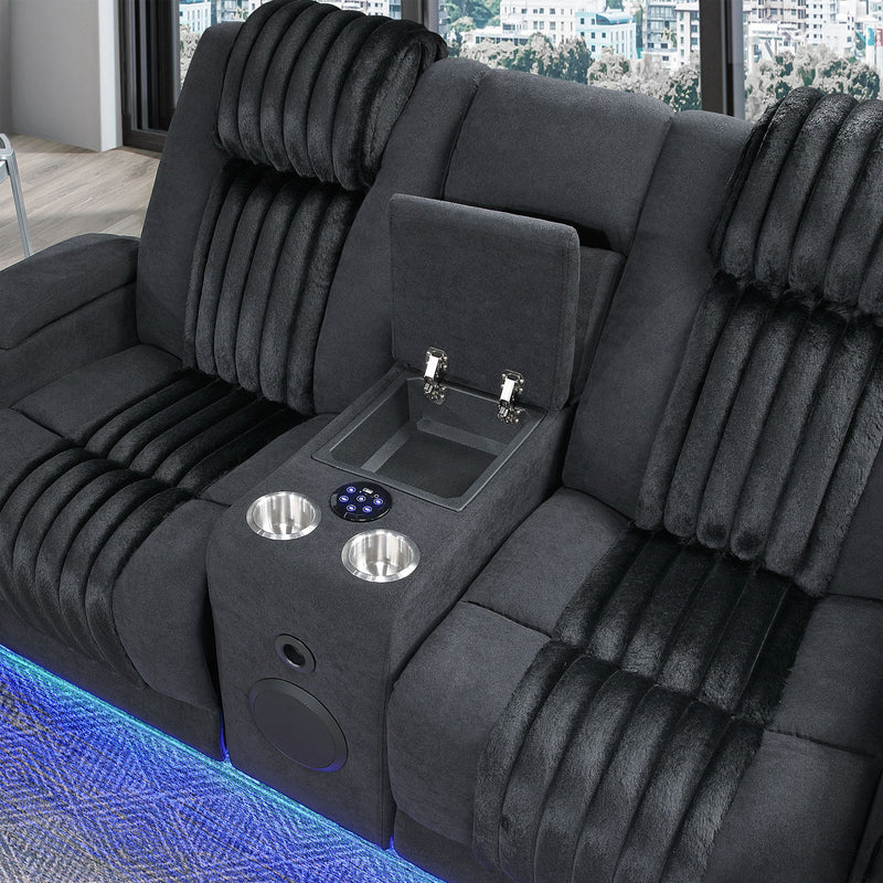 Duran - Power Reclining Loveseat With Power Headrest - R&R Furniture Gallery (Fountain Valley, CA)