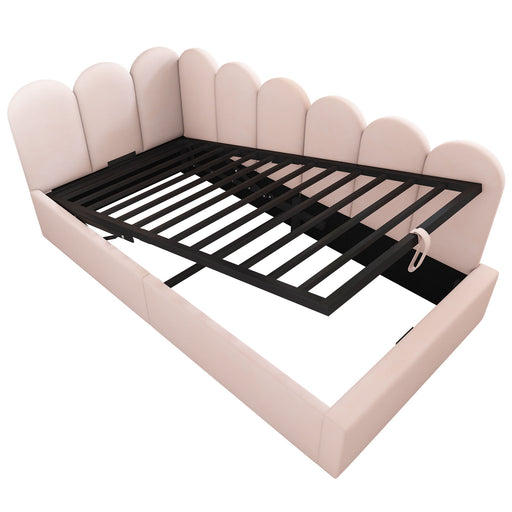 Upholstered Daybed With Metal Slatted Base - R&R Furniture Gallery (Fountain Valley, CA)