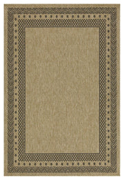 Earth - 5'3" X 7'3" Polypropylene Indoor, Outdoor Area Rug - Jute / Black - R&R Furniture Gallery (Fountain Valley, CA)