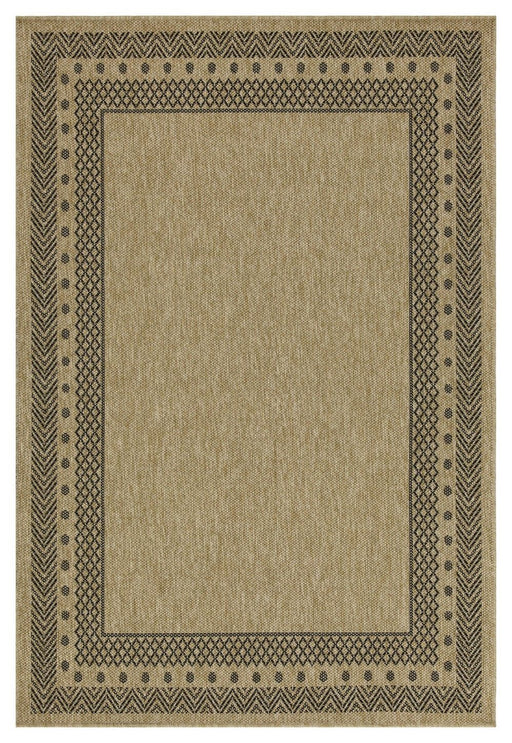 Earth - 5'3" X 7'3" Polypropylene Indoor, Outdoor Area Rug - Jute / Black - R&R Furniture Gallery (Fountain Valley, CA)