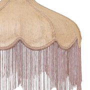 Buchanan - Jute Fringed Scalloped Table Lamp - Pink - R&R Furniture Gallery (Fountain Valley, CA)