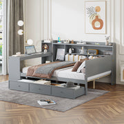 Daybed With 3 Drawers USB Ports And Desk - R&R Furniture Gallery (Fountain Valley, CA)