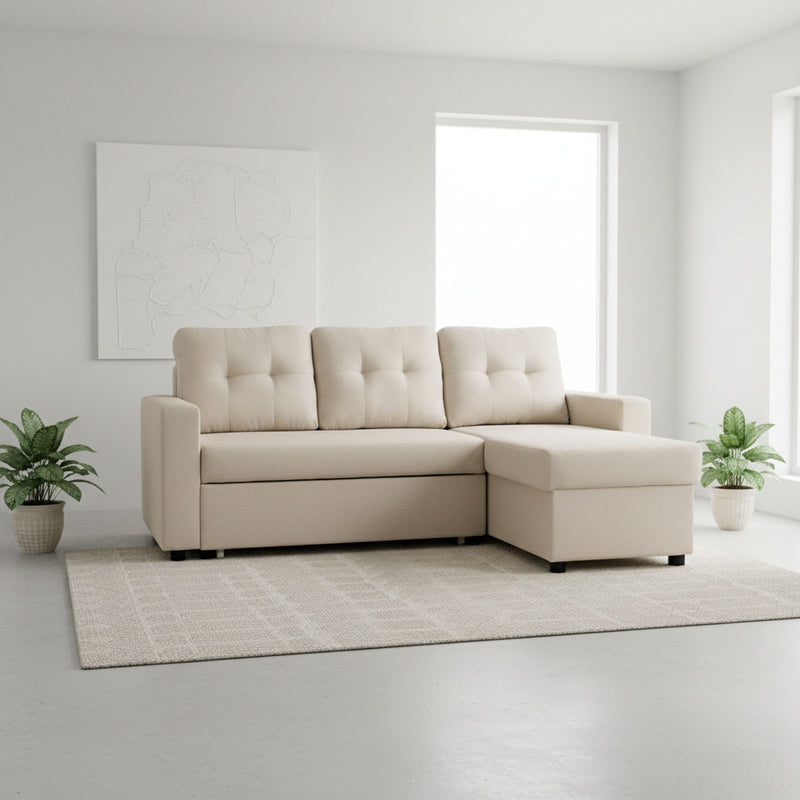 Convertible L Shaped Sectional Sleeper Sofa Bed, Saving Pull Out Couch - R&R Furniture Gallery (Fountain Valley, CA)