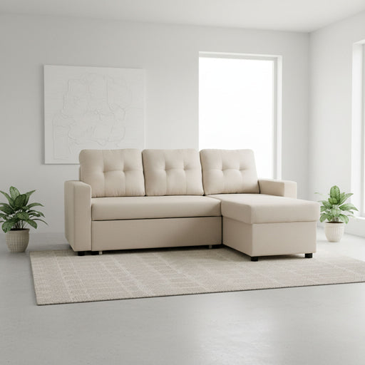Convertible L Shaped Sectional Sleeper Sofa Bed, Saving Pull Out Couch - R&R Furniture Gallery (Fountain Valley, CA)