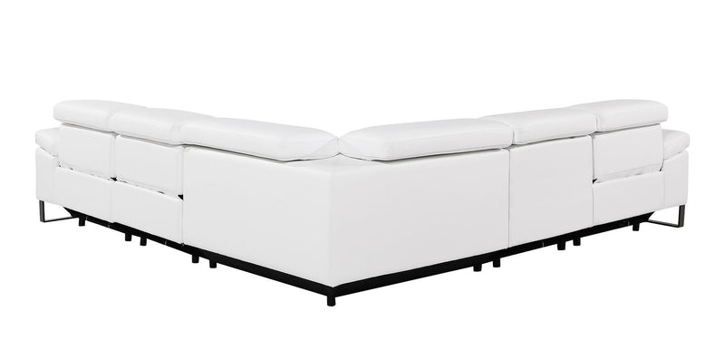 1246 - 5-Piece L-Shaped Modular Power Reclining Sectional With Power Headrests