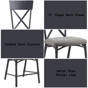 Edina - Side Chair (Set of 2) - Gray Fabric, Oak & Sandy Black - R&R Furniture Gallery (Fountain Valley, CA)