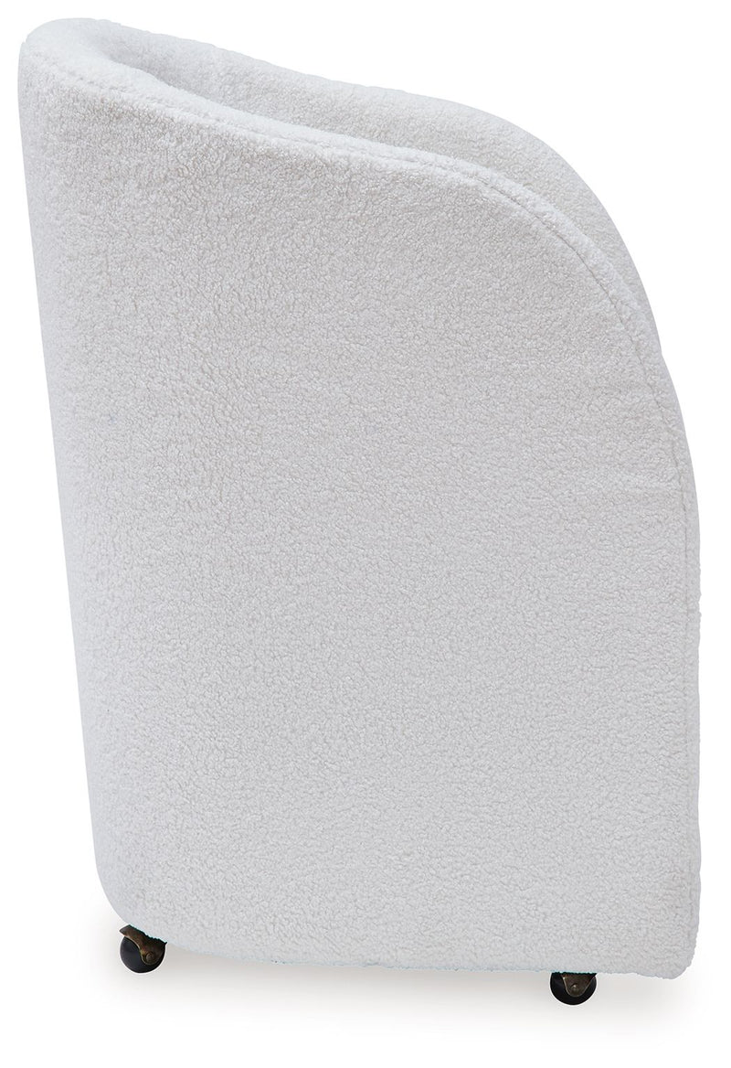 Rowanbeck - Dining Upholstered Arm Chair (Set of 2) - Ivory - R&R Furniture Gallery (Fountain Valley, CA)