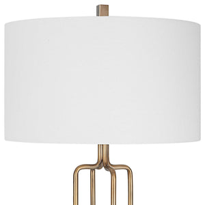 Link - Brushed Gold Floor Lamp