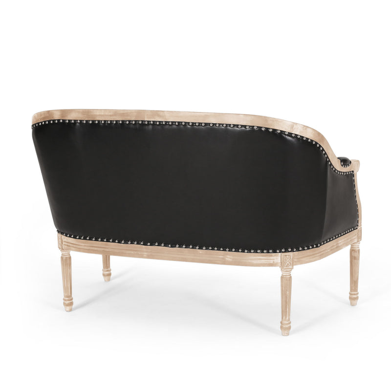 French Country Chesterfield Style Tufted Loveseat - R&R Furniture Gallery (Fountain Valley, CA)