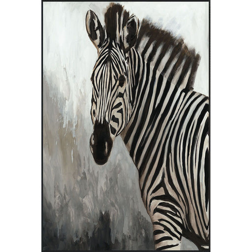Zebra - 48" x 72" Painting By Buddy Whitlock - Black - R&R Furniture Gallery (Fountain Valley, CA)