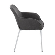 Pair of Lumi Source Daniella contemporary modern dining chairs with sleek design and upholstered seats, set of 2.