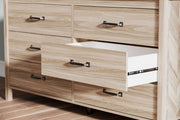 Battelle - Six Drawer Dresser - Tan - R&R Furniture Gallery (Fountain Valley, CA)