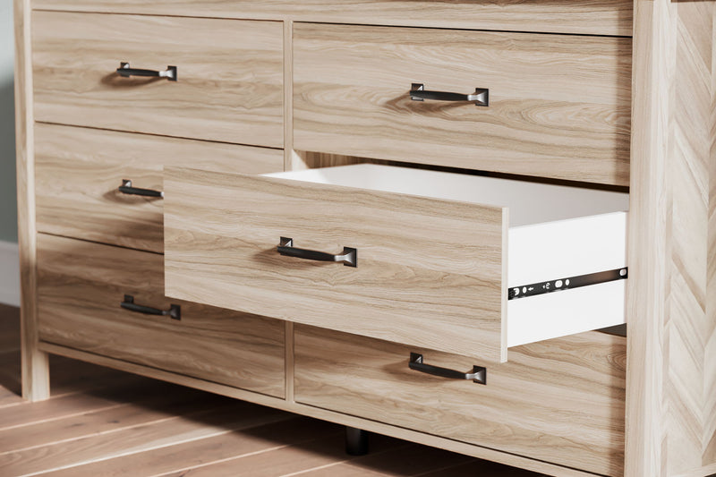 Battelle - Six Drawer Dresser - Tan - R&R Furniture Gallery (Fountain Valley, CA)