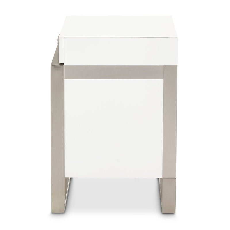 Marquee - Nightstand - Cloud White - R&R Furniture Gallery (Fountain Valley, CA)