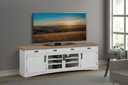 Americana Modern - TV Console with Hutch, Backpanel and LED Lights - R&R Furniture Gallery (Fountain Valley, CA)