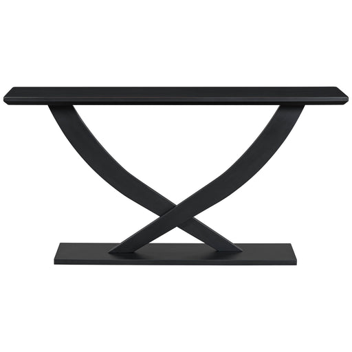 Console Table With Cross Leg Base And Reinforced Support Plate - R&R Furniture Gallery (Fountain Valley, CA)