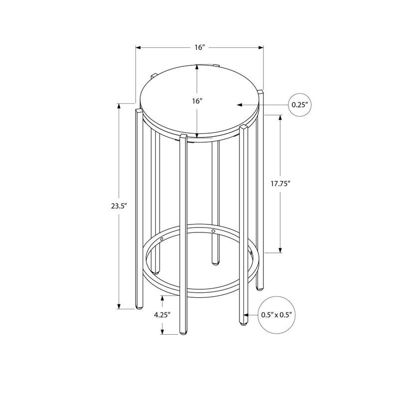 Round Accent Table For Living Room - Black - R&R Furniture Gallery (Fountain Valley, CA)