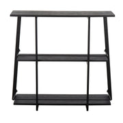 Lumi Source Converge industrial black bookcase with multiple shelves, sturdy metal frame, and modern design for home or office storage.