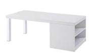 Harta - Coffee Table - White High Gloss & Chrome - R&R Furniture Gallery (Fountain Valley, CA)