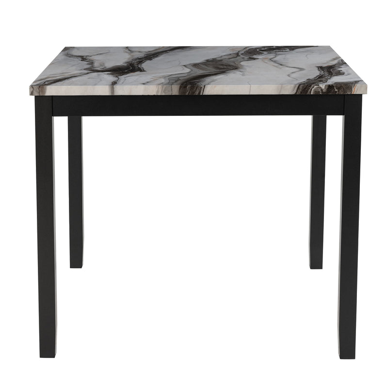 Leoncia - Bar Table And 4 Bar Stools - Espresso / White - R&R Furniture Gallery (Fountain Valley, CA)