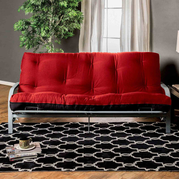 Knox - 8" Red/Black Futon Mattress w/ Inner Spring